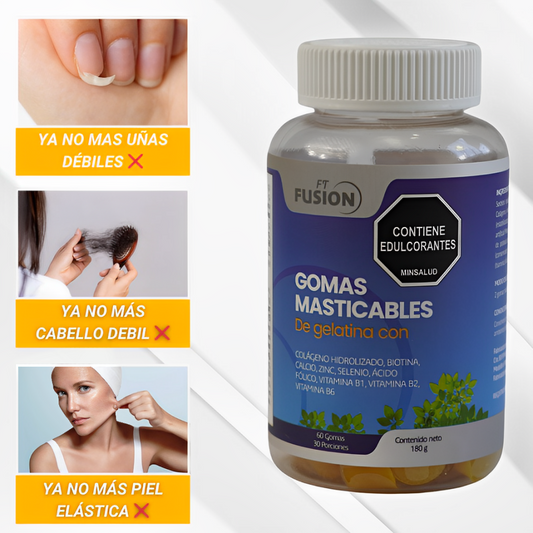 Colágeno Hidrolizado en ¡Gomas Masticables 100% Naturales!